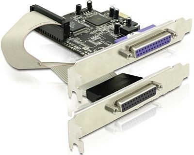PCIe LPT Schnittstellen 2fach, 2x parallel 25-polig