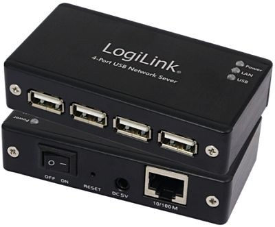 USB-Hub 4 port USB 2.0 Netzwerkserver Logilink UA0079