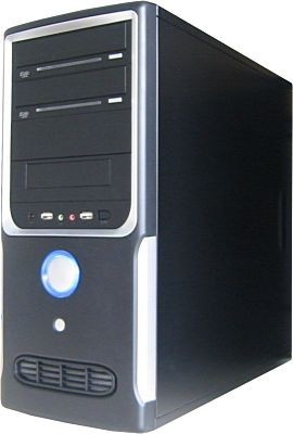 Geh�use Midi-Tower Modell 1808 schwarz-silber