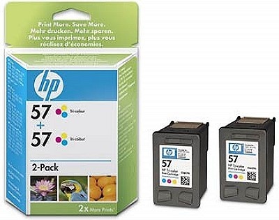Tinte HP C9503AE color f�r DJ5550 No. 57-Doppelpack