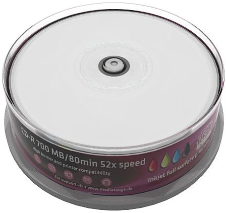 CD-R MEDIAGRANGE 700 MB 25er Spindel bedruckbar