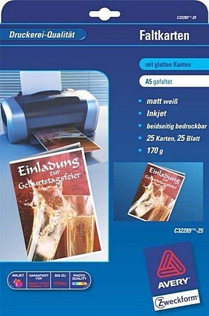 Faltkarte 105x148mm 25 Bogen I Zweckform (Restposten)