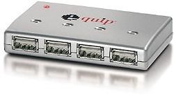 USB-Hub 4 port  (USB 2.0) aktiv, inkl. Netzteil
