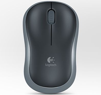 Maus Logitech Mouse M185 kabellos USB grau