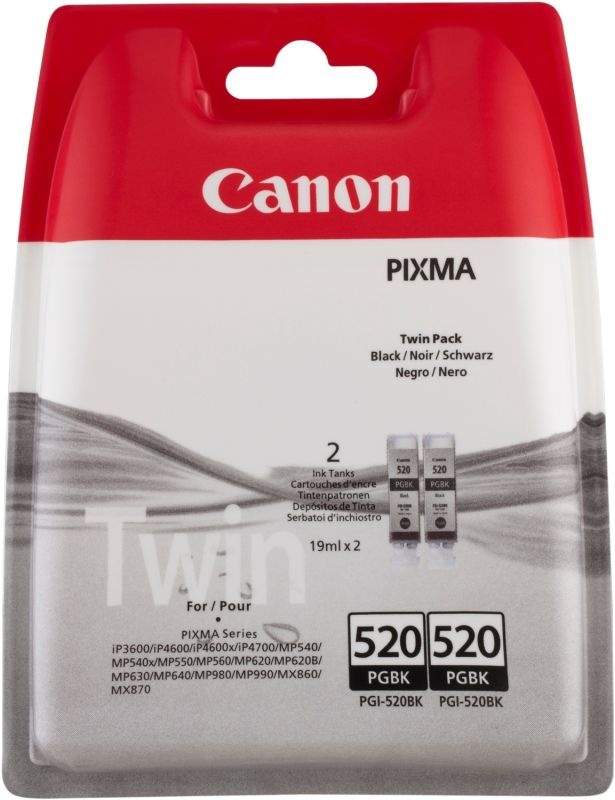 Tinte Canon PGI-520bk Doppelpack schwarz f�r MP540/MP980