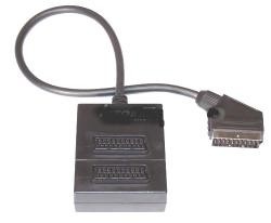 Scart-Verteiler 2fach an 50cm Kabel