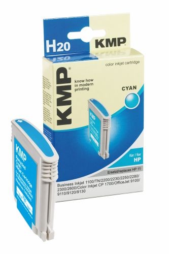 Tinte HP C4836AE No. 11 cyan kompatibel KMP H20