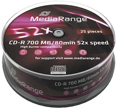 CD-R MEDIAGRANGE 700 MB 25er Spindel