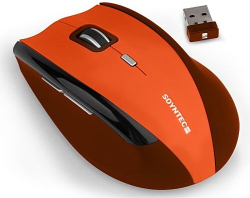 Maus Soyntec INPPUT R520 Orange Funk optisch USB Nano