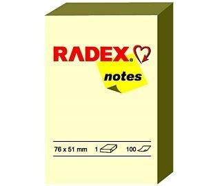 Haftnotiz 76x51 mm 100 Blatt gelb Radex 821006