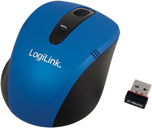 Maus LogiLink wireless Mini optical blau