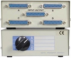 Data-Switch 25-polig 1:4 mechanisch