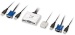 Tastatur-Maus-Monitor-Switch 2:1 KVM mit Kabelset USB mini