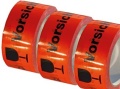 Klebeband 66m*50mm VORSICHT GLAS rot