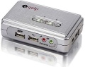 Tastatur-Maus-Monitor-Switch 2:1 KVM mit Kabelset USB