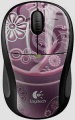 Maus Logitech Cordless Mouse M305 violette Blumen