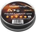 DVD+RW Mediarange 4.7 GB 10er Spindel 4x