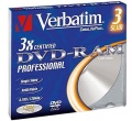 DVD-RAM Verbatim Rohling 4.7 GB rewriteable 3x - 3er Pack