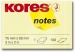 Haftnotiz 50x75 mm 100 Blatt gelb KORES N46057