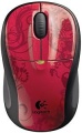 Maus Logitech Cordless Mouse M305 rote Blumen
