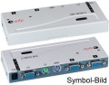 Tastatur-Maus-Monitor-Switch 4:1 KVM mit Kabelset PS/2