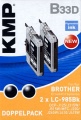 Tinte Brother 2 x LC-985bk kompatibel KMP B33D