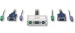 Tastatur-Maus-Monitor-Switch 2:1 KVM mit Kabelset PS/2 mini