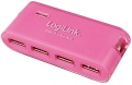 USB-Hub 4 port  (USB 2.0) aktiv Logilink UA0087 pink