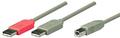 USB-Y-KABEL 1m 2*A an 1*mini-B