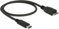 USB-Kabel 3.1 C-Stecker an Micro B-Stecker 0.5m Delock