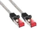 TP-Kabel  1m transparent Kategorie 6 S-FTP/PiMf-Schirmung