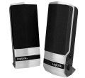 Lautsprecher Logilink Stereo, Schwarz/Silber 3,5mm Klinke