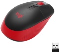 Maus Logitech Mouse M190 Schwarz-Rot schnurlos