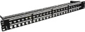 Patchpanel KAT6A Keystone 1 HE 48er Schwarz Inline