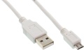 USB-Kabel 2.0 A-Stecker an Micro-B-Stecker ca. 1.8m Weiß