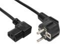 Kaltgeräte-Kabel ca. 1.8m rechts gewinkelt schwarz