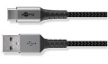 USB-Kabel A an C 0.5m USB 2.0 Textilkabel mit Metallsteckern