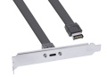 Slotblech USB-C an USB 3.2 Frontpanel Key-A intern