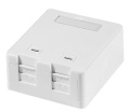 Leergehäuse für 2 Keystone Module, Aufputz, Weiß Logilink