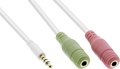 Audio-Adapterkabel 1x KS (3.5 mm) 4-polig an 2x KB (3.5 mm)