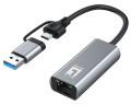 USB-Adapter C/A an Ethernet 10/100/1000/2500 MBit (USB 3.2)