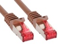 TP-Kabel  0.25m braun Kategorie 6 S-FTP/PiMf-Schirmung