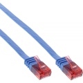 TP-Kabel  1m blau Kategorie 6 U/UTP flach ungeschirmt
