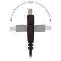 TP-Kabel  1m schwarz Kategorie 6A Stecker 180° neigbar