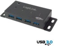 USB-Hub (USB 3.0)   4 Ports Metall mit Netzteil Logilink PnP