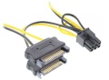 Stromversorgungs-Adapter 2x SATA-S an 1x 6pol. PCIe