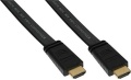 Monitor-Kabel HDMI-HDMI S-S  5m Schwarz Flachkabel