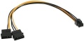 Stromversorgungs-Adapter 2*13,3 cm an 6polig PCI-Express