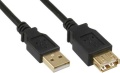 USB-Verlängerung 2.0 A-A S-B 3m vergoldet