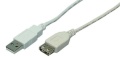 USB-Verlängerung 2.0 A-A S-B 5m grau